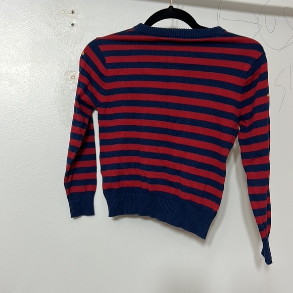 Andy & Evan boys, maroon and blue moose graphic sweater, size 7 - Picture 4 of 4